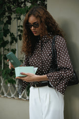 Blusa Magda Polka Dots Marrón