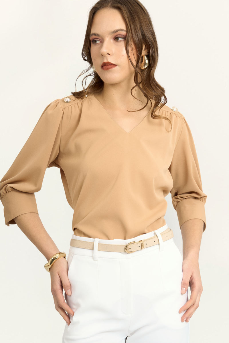 Blusa Jordani Camel