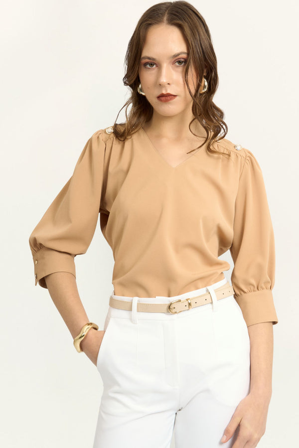 Blusa Jordani Camel