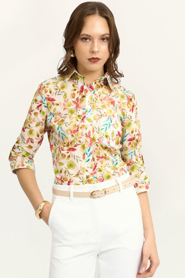 Blusa Arana Floral Verde