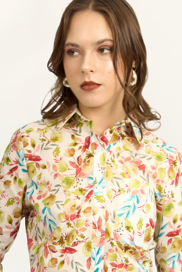 Blusa Arana Floral Verde
