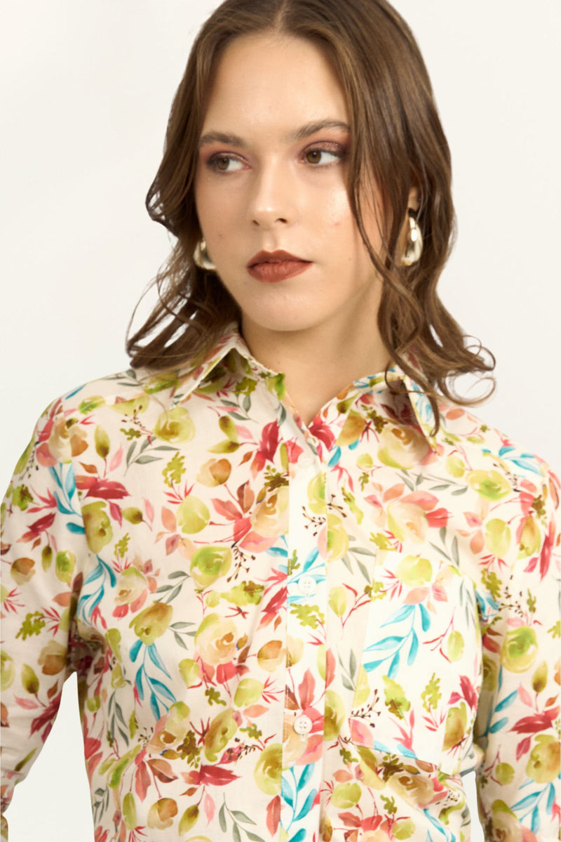 Blusa Arana Floral Verde