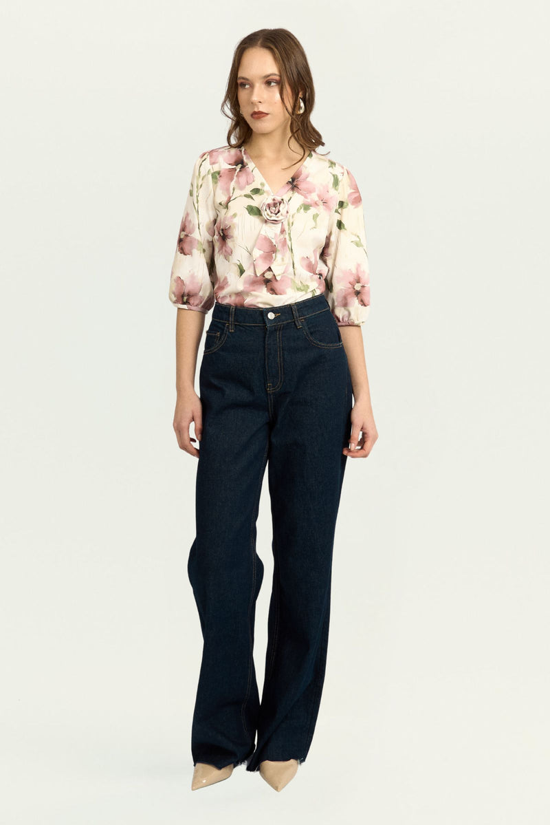 Blusa Saori Floral Rosa