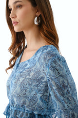 Blusa Zenaida Celeste