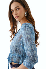 Blusa Zenaida Celeste