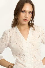 Blusa Suami Broderie Hueso