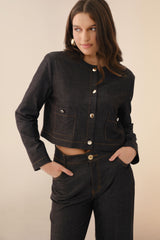 Chaqueta Amber Denim Negro