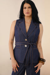 Chaleco Cassia Denim Azul