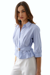 Blusa Paula Celeste Rayas