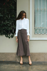 Falda Lea Polka Dots Marrón