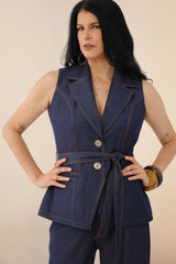Chaleco Cassia Denim Azul