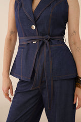 Chaleco Cassia Denim Azul