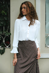 Falda Lea Polka Dots Marrón