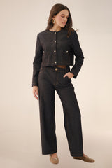 Chaqueta Amber Denim Negro