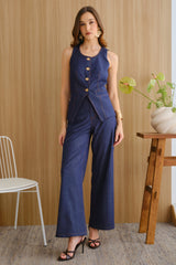 Chaleco Jeisa Denim Azul