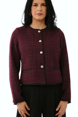 Chaqueta Renata Tweed Vino