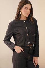 Chaqueta Amber Denim Negro