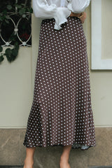 Falda Lea Polka Dots Marrón