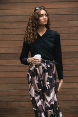 Falda Plisada Aixa Marrón