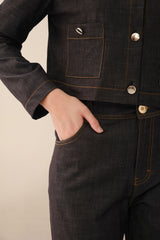 Chaqueta Amber Denim Negro