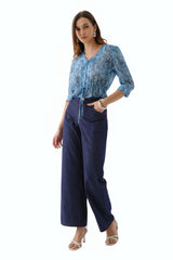 Blusa Zenaida Celeste