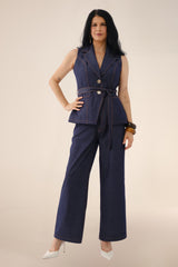 Chaleco Cassia Denim Azul