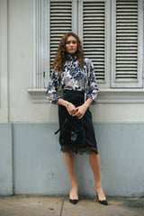 Blusa Soraida Azul Floral Print