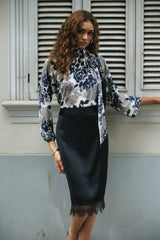 Blusa Soraida Azul Floral Print