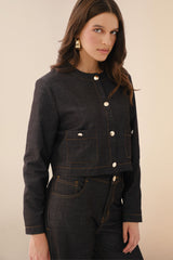 Chaqueta Amber Denim Negro