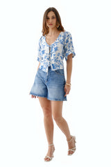 Blusa Anahí Celeste
