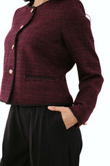 Chaqueta Renata Tweed Vino