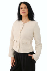 Chaqueta Australia Tweed Hueso