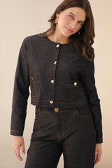Chaqueta Amber Denim Negro