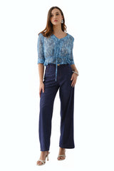 Blusa Zenaida Celeste