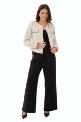 Chaqueta Kella Tweed Hueso