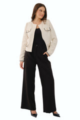 Chaqueta Kella Tweed Hueso