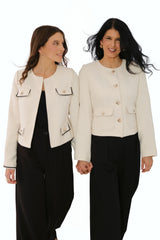 Chaqueta Kella Tweed Hueso