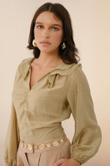 Blusa Shiny Verde Olivo