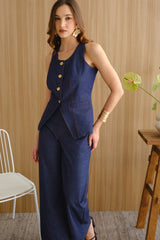 Chaleco Jeisa Denim Azul
