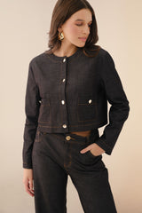 Chaqueta Amber Denim Negro