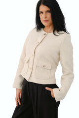 Chaqueta Australia Tweed Hueso