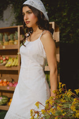 Vestido Alessia Broderie Hueso