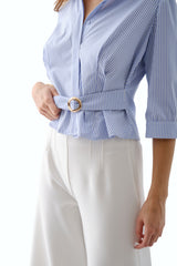 Blusa Paula Celeste Rayas