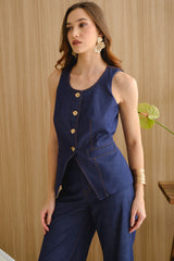 Chaleco Jeisa Denim Azul