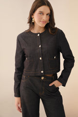 Chaqueta Amber Denim Negro