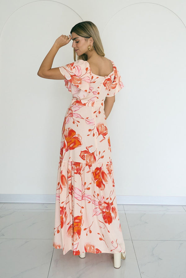 Vestido Flower Naranja