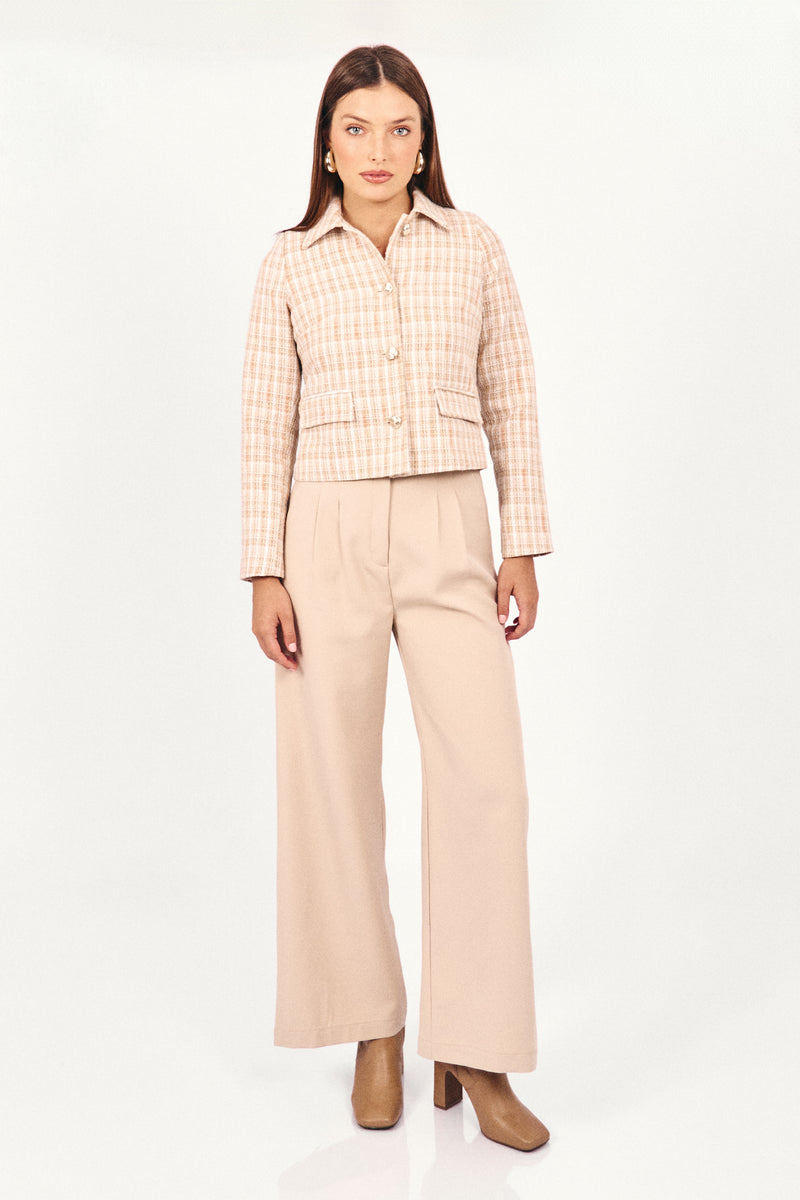 Chaqueta Tweed Tammar Beige