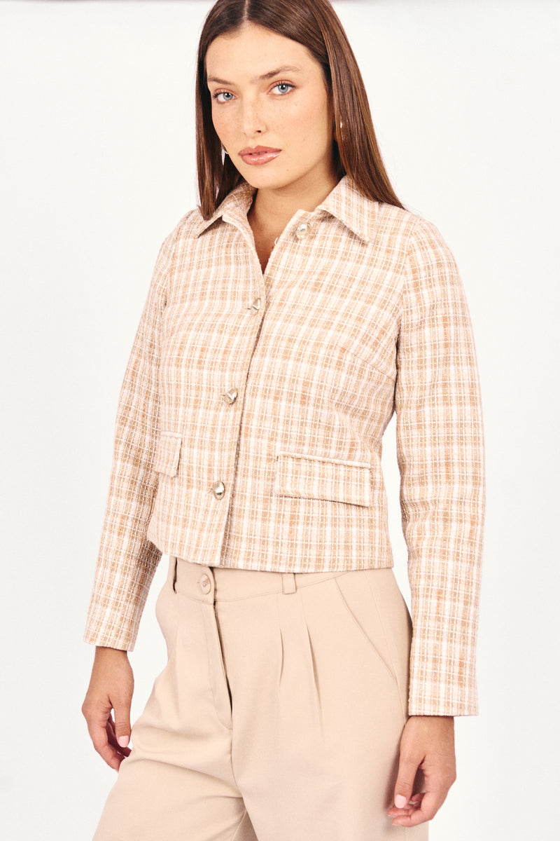 Chaqueta Tweed Tammar Beige