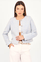 Chaqueta Tweed Azaria Celeste