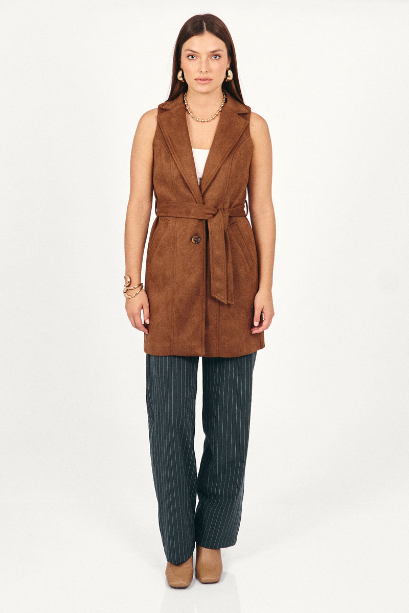 Chaleco Suede Bianka Marrón